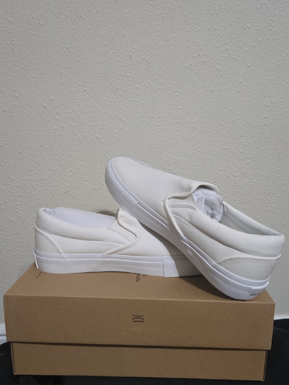 Men's Slip-On Canvas Loafers in White